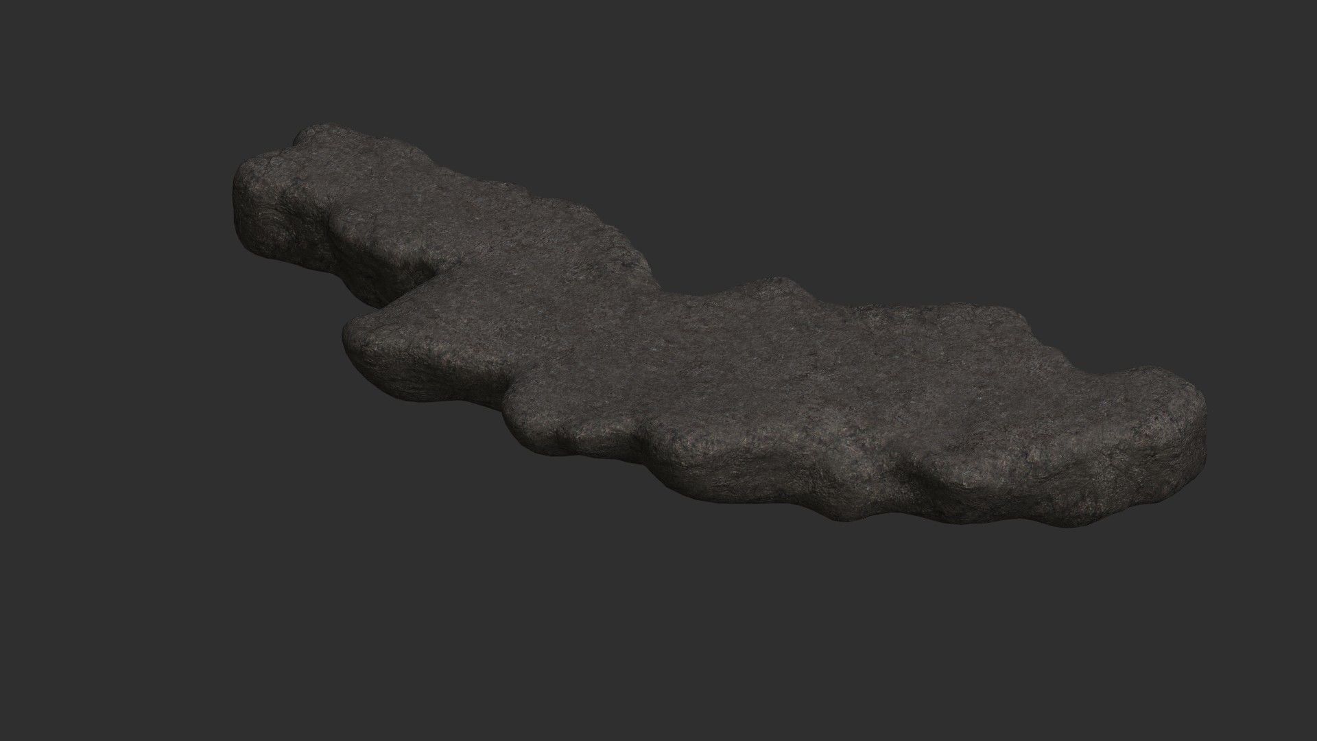 Rock Walkway 4 - Base Free low-poly 3D model_1