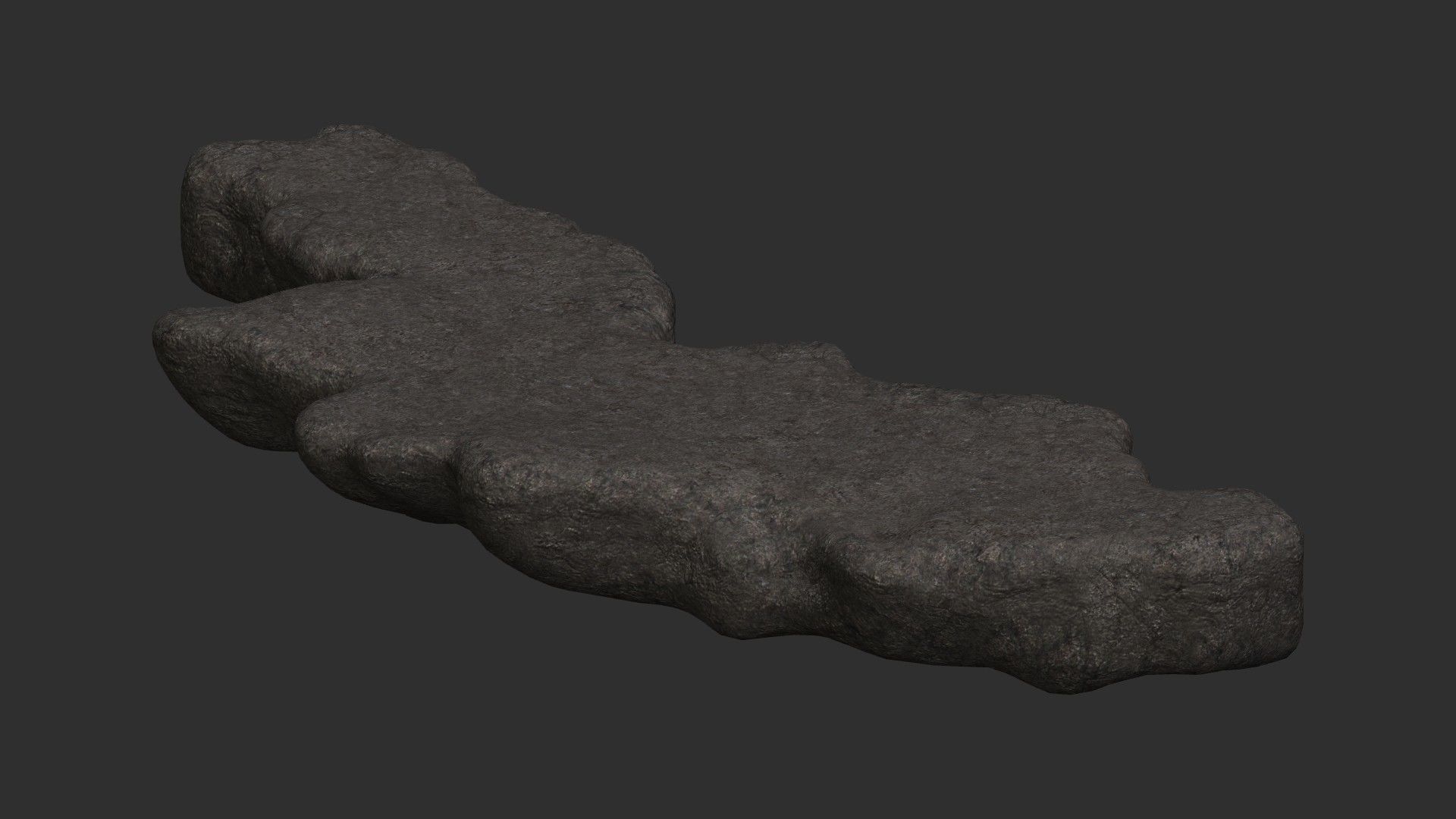 Rock Walkway 4 - Base Free low-poly 3D model_9