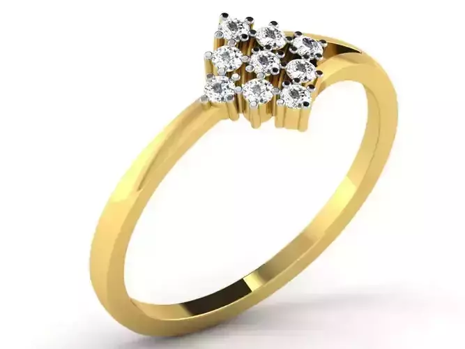 Diamond Ring For Women 3d Print Model