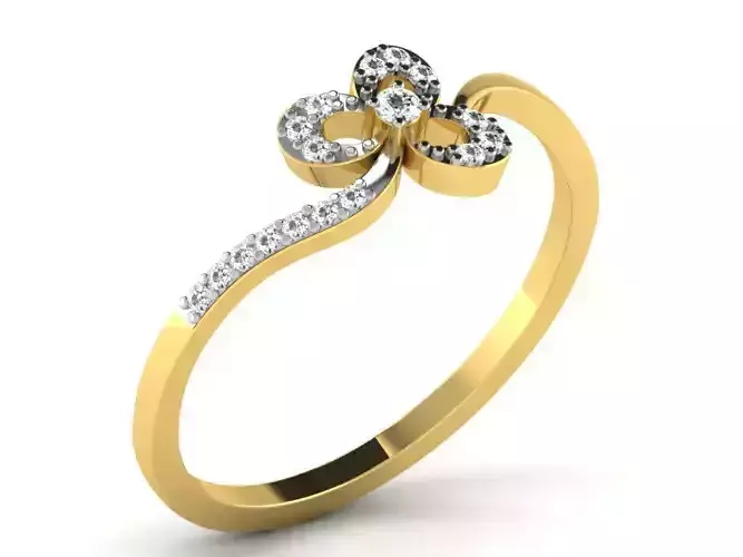 Diamond Ring For Women 3d Print Model
