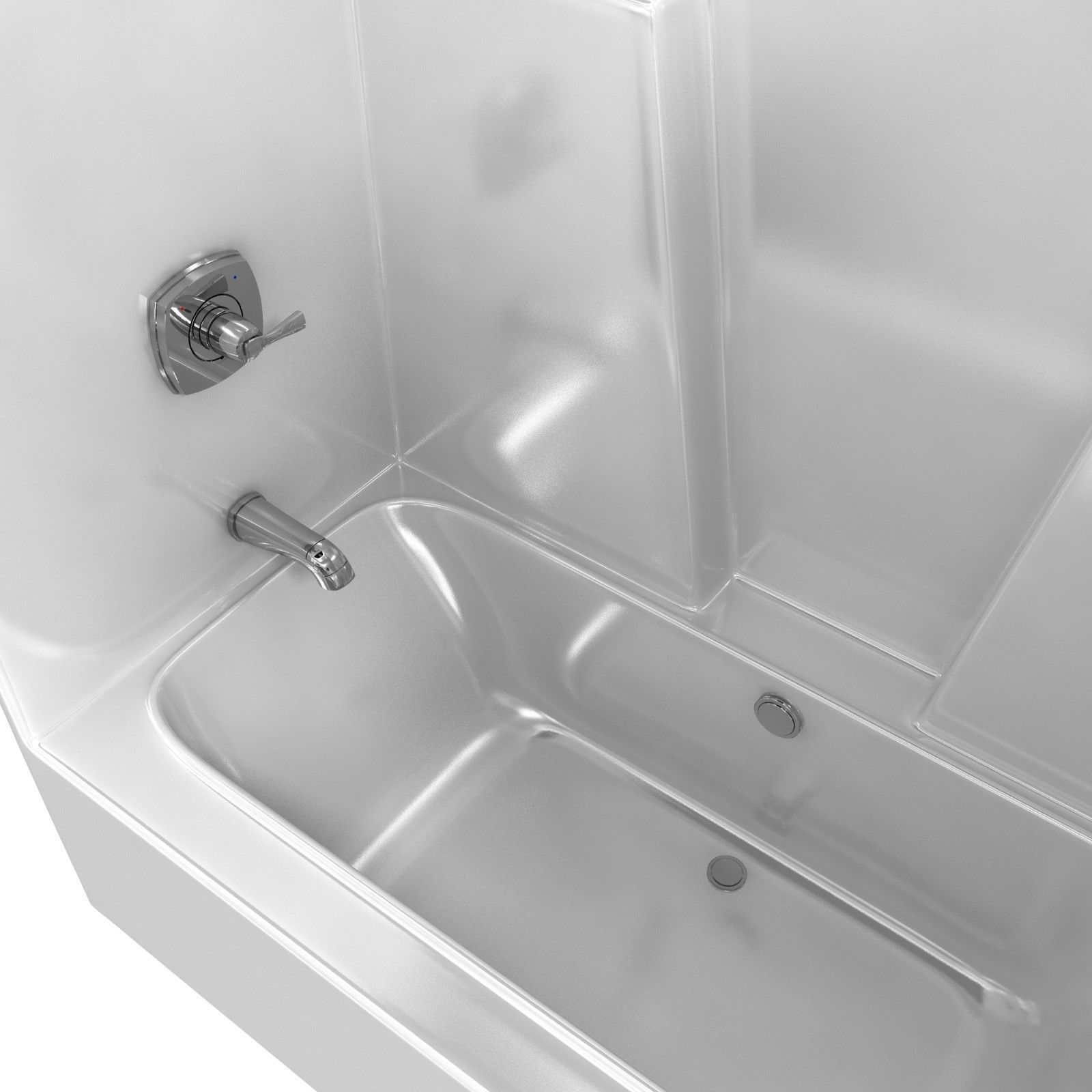 Maax BG6034C AcrylX Alcove Center Drain One-Piece Tub Shower 3D model_3