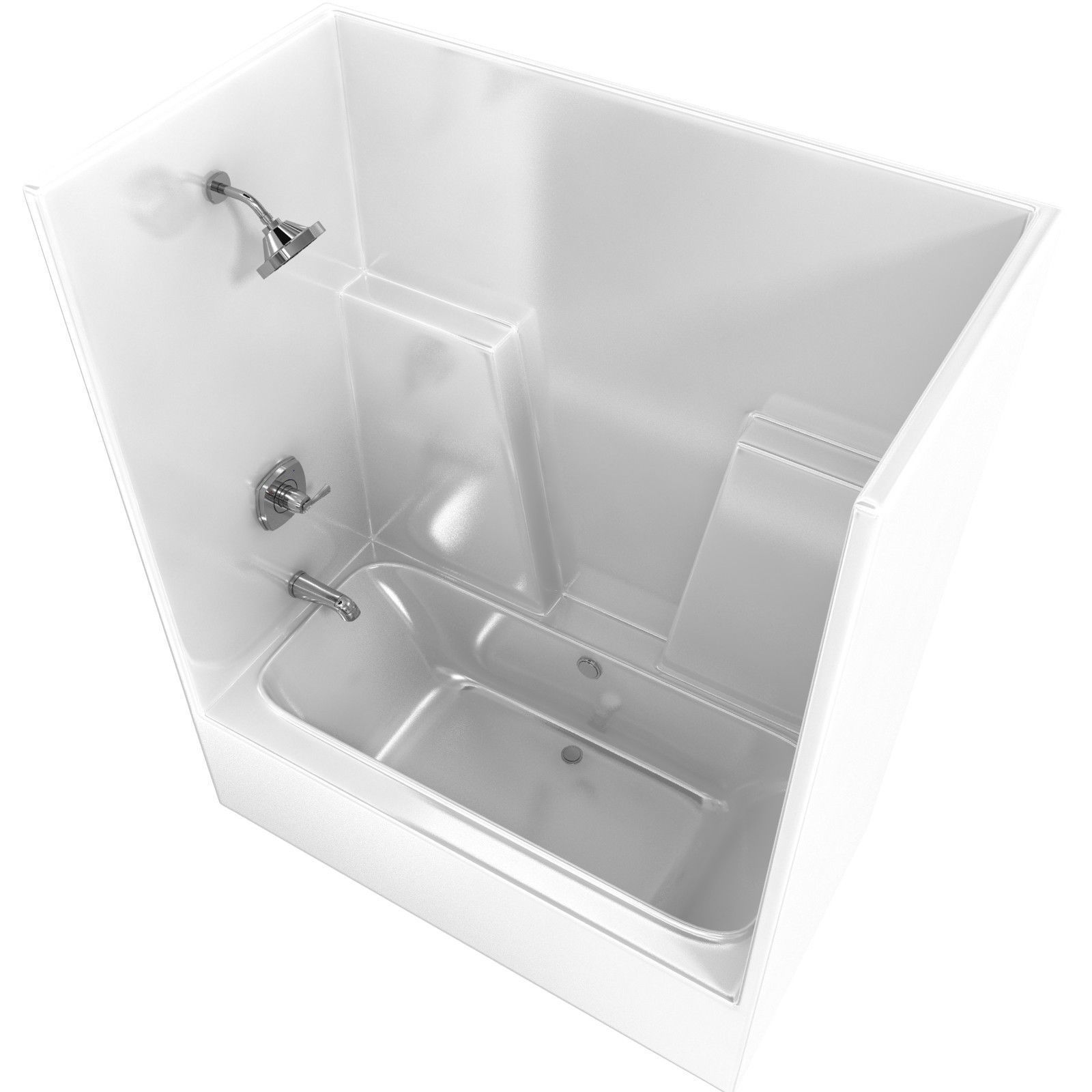 Maax BG6034C AcrylX Alcove Center Drain One-Piece Tub Shower 3D model_2