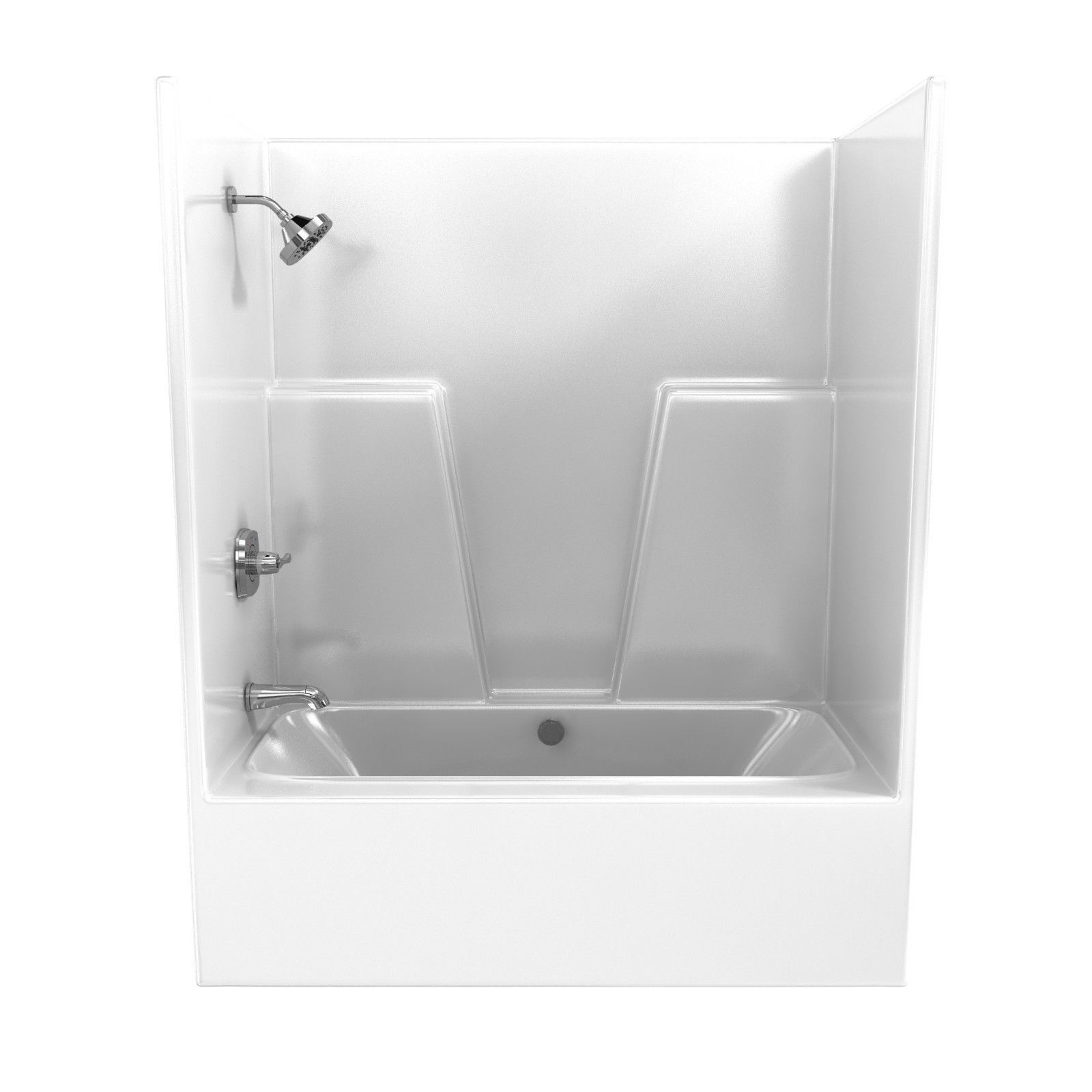 Maax BG6034C AcrylX Alcove Center Drain One-Piece Tub Shower 3D model_1