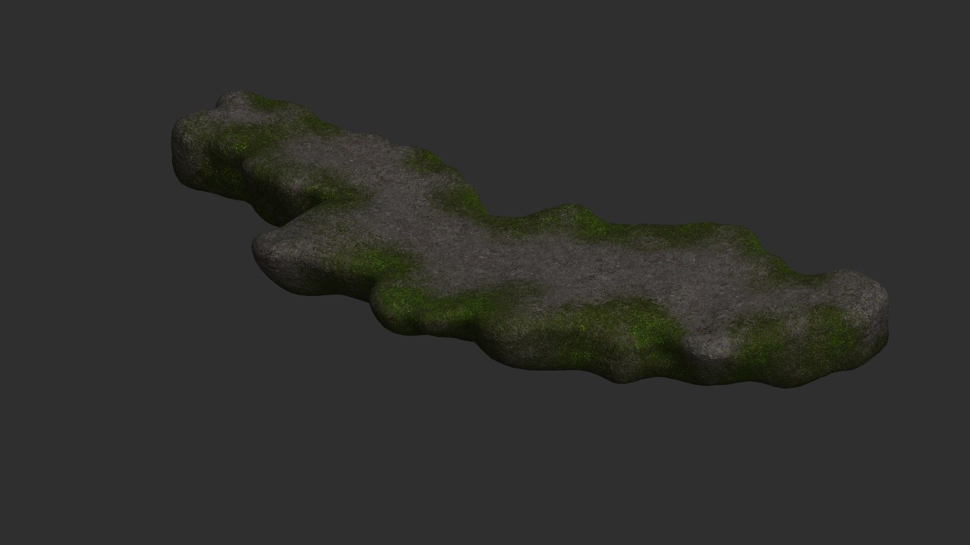 Rock Walkway 4 - Moss 1 Low-poly 3D model_1