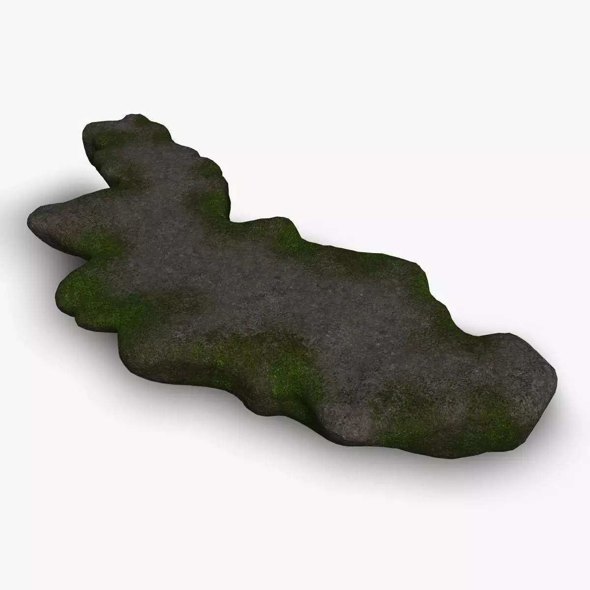 Rock Walkway 4 - Moss 1 Low-poly 3D model_0