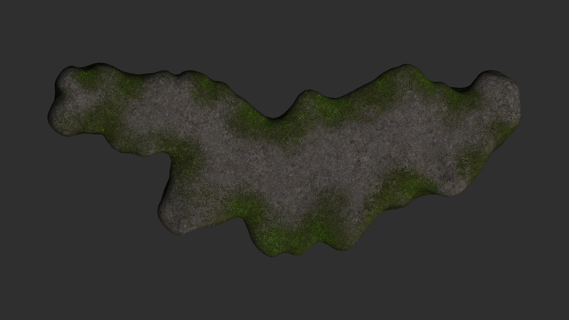 Rock Walkway 4 - Moss 1 Low-poly 3D model_8