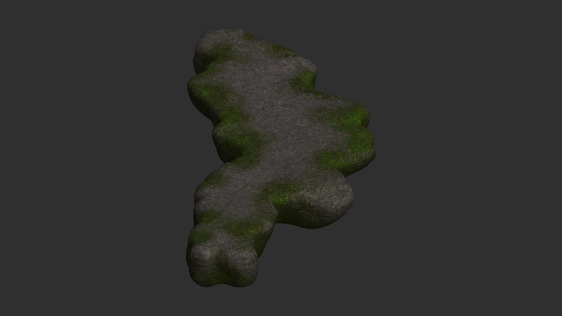 Rock Walkway 4 - Moss 1 Low-poly 3D model_3
