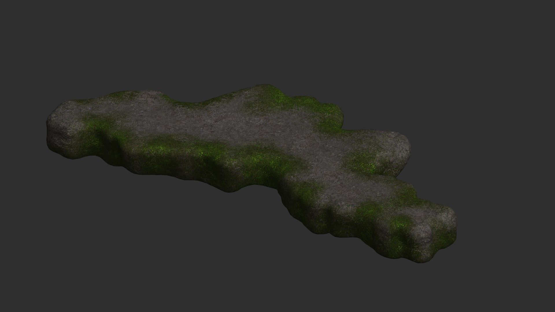 Rock Walkway 4 - Moss 1 Low-poly 3D model_4