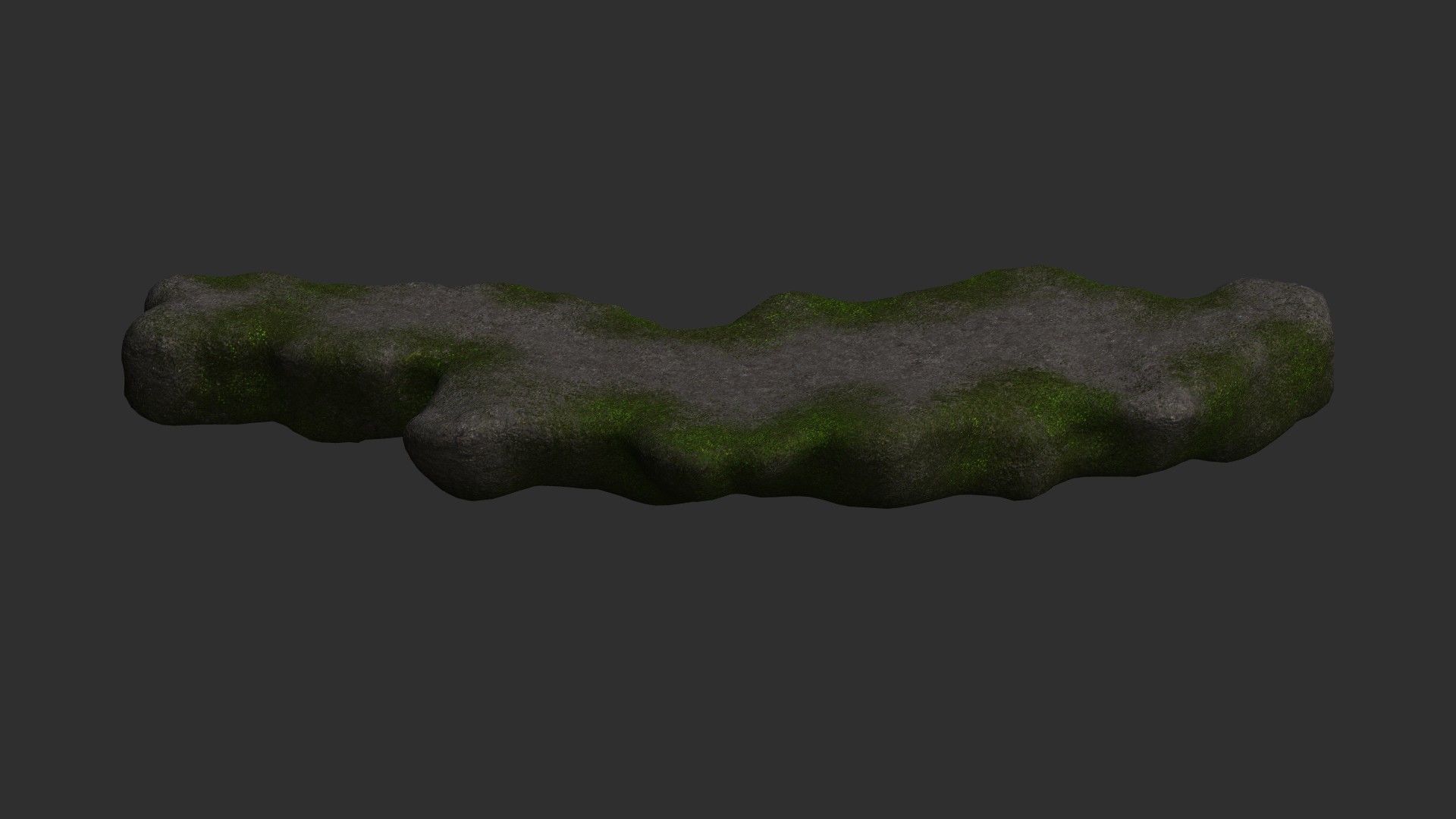 Rock Walkway 4 - Moss 1 Low-poly 3D model_7