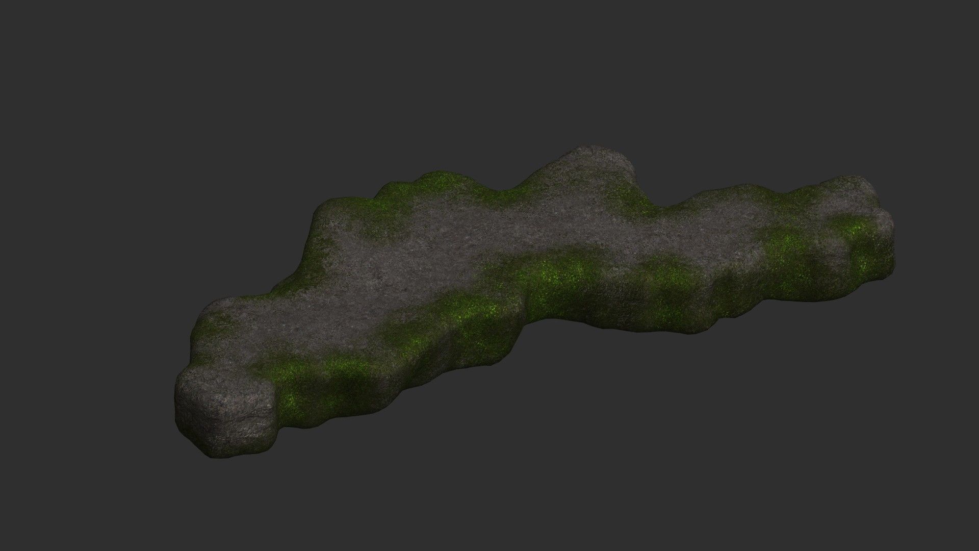 Rock Walkway 4 - Moss 1 Low-poly 3D model_5