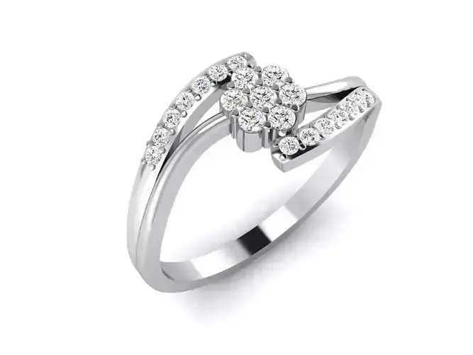 Diamond Ring For Women 3d Print Model