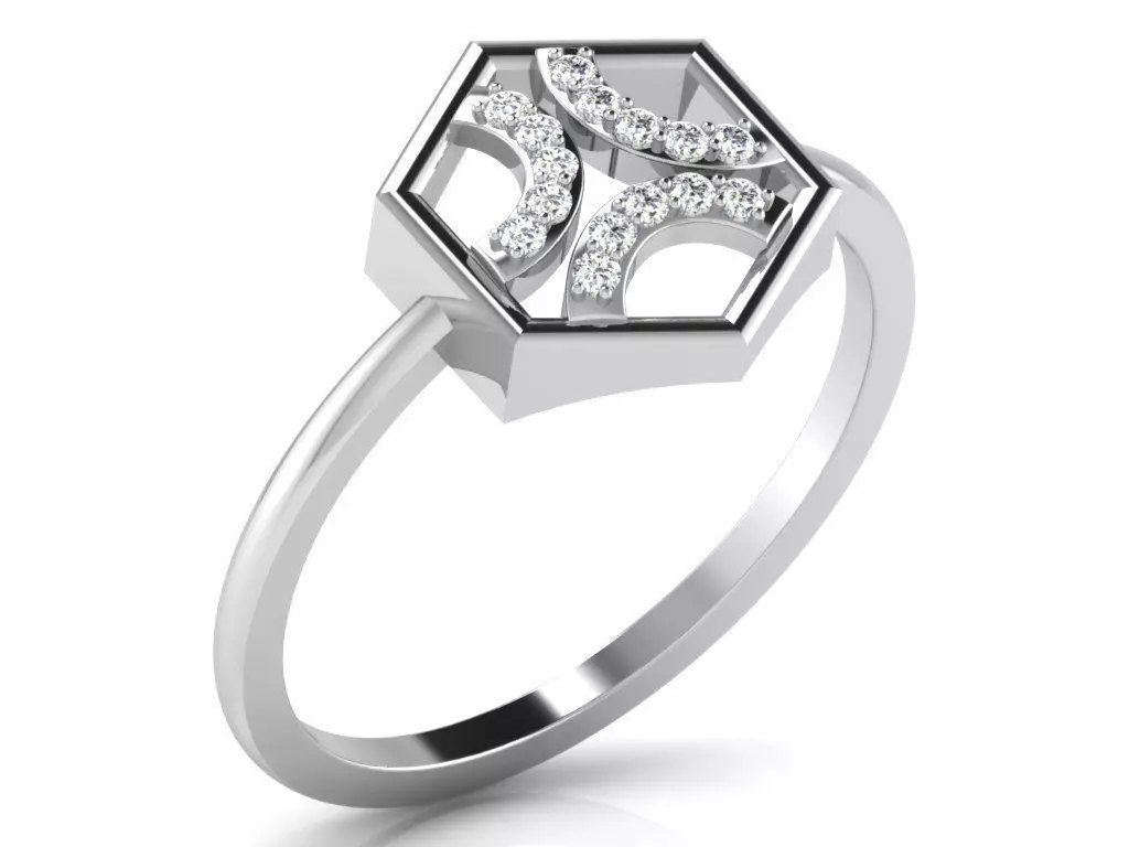 Diamond Ring For Women 3d Print Model 3D print model