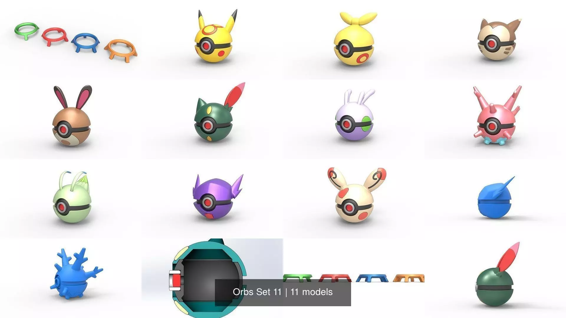 Orbs Set 11 3D Model Collection_0