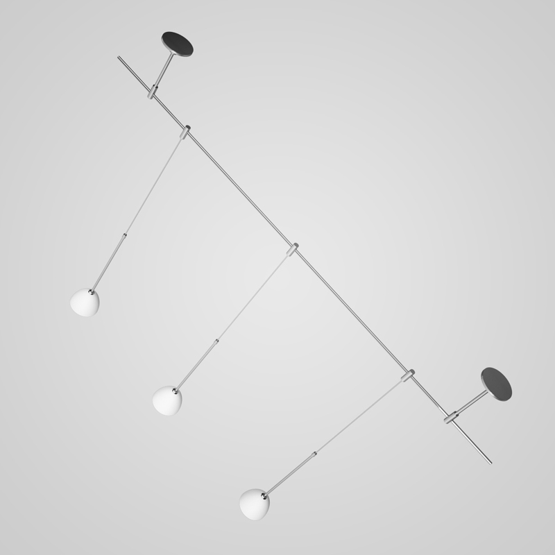 Triple Ceiling Lamp 22 3D model_1