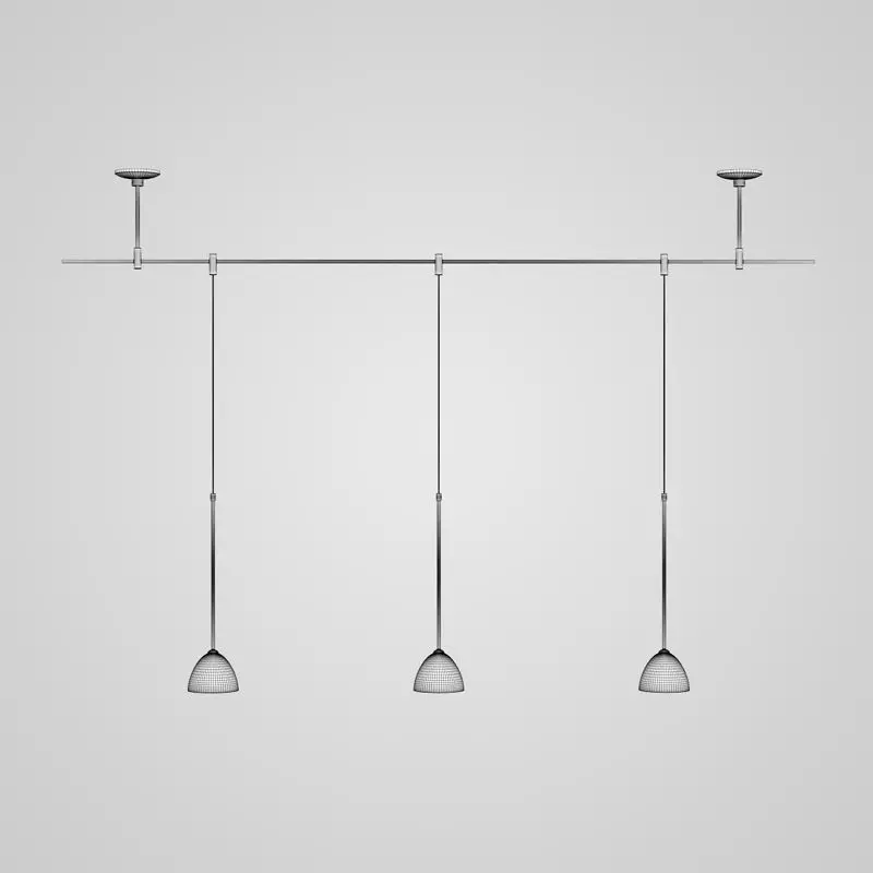 Triple Ceiling Lamp 22 3D model_0