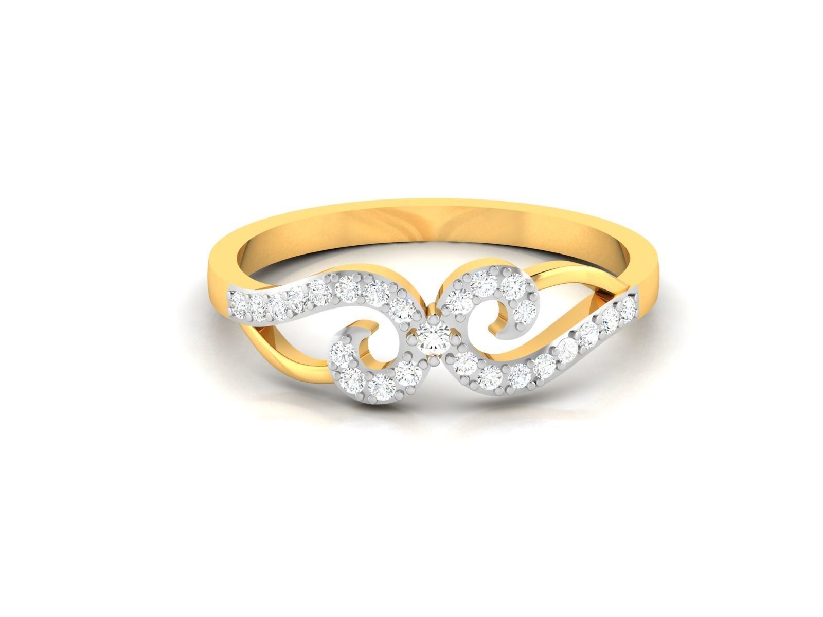Diamond Ring For Women 3d Print Model 3D print model_9
