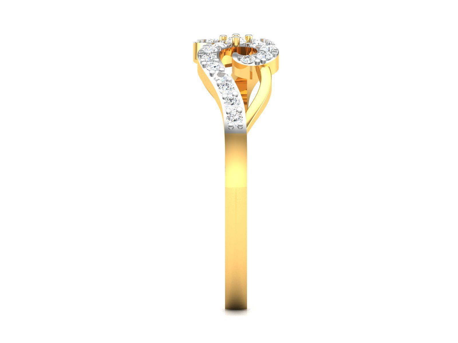 Diamond Ring For Women 3d Print Model 3D print model_6