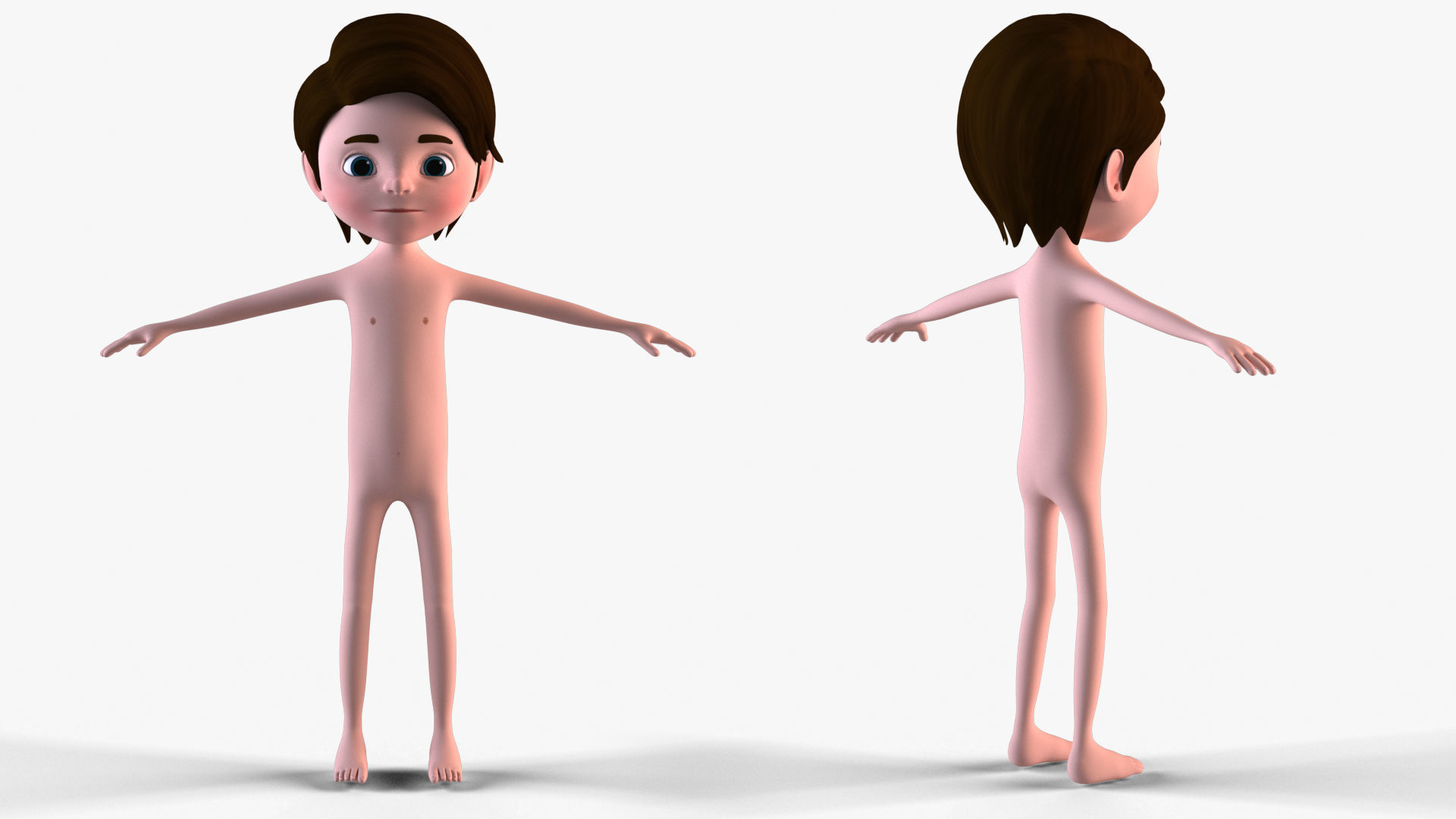 Cartoon Boy - Non Rigged Low-poly 3D model_7