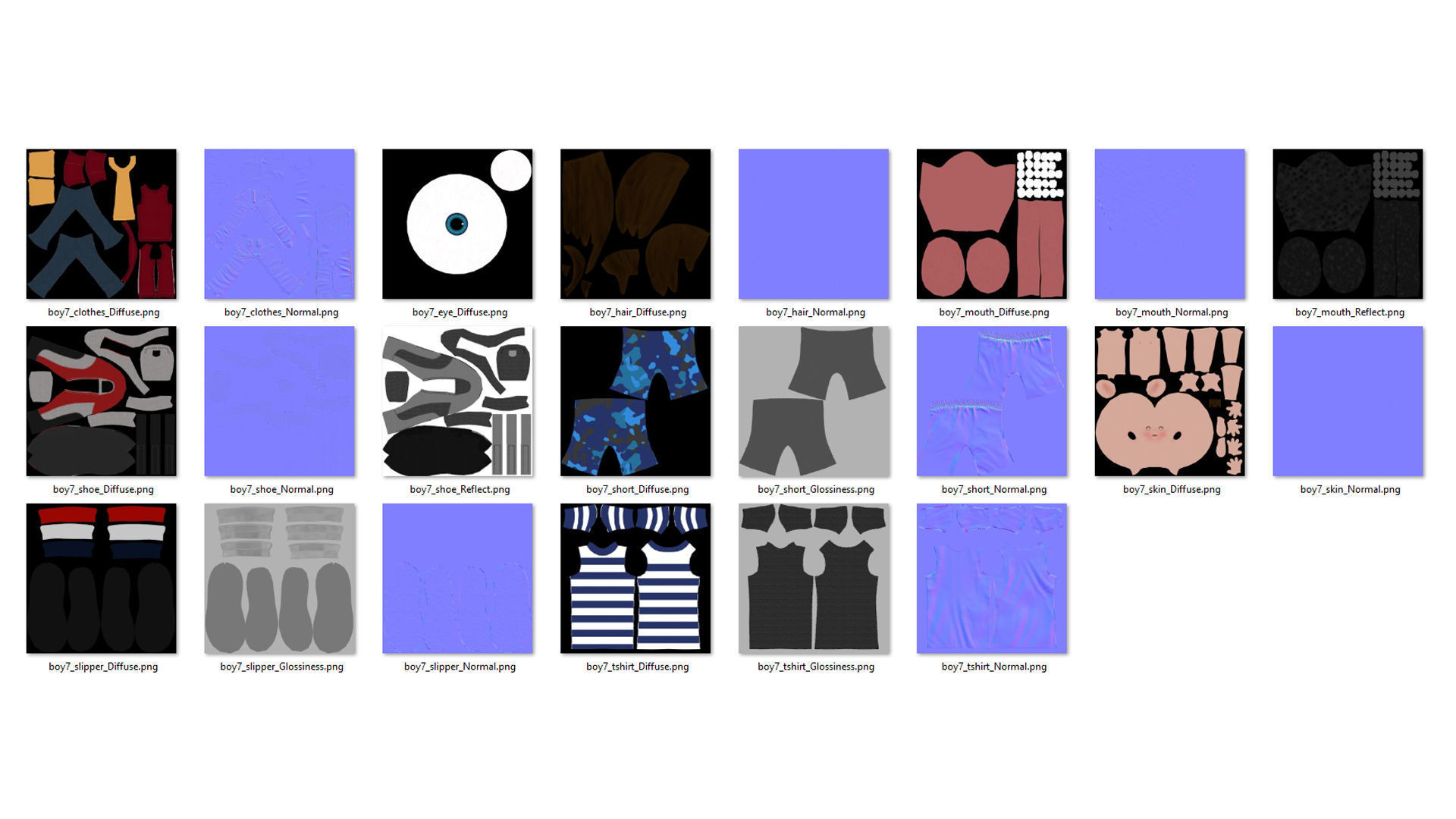 Cartoon Boy - Non Rigged Low-poly 3D model_21