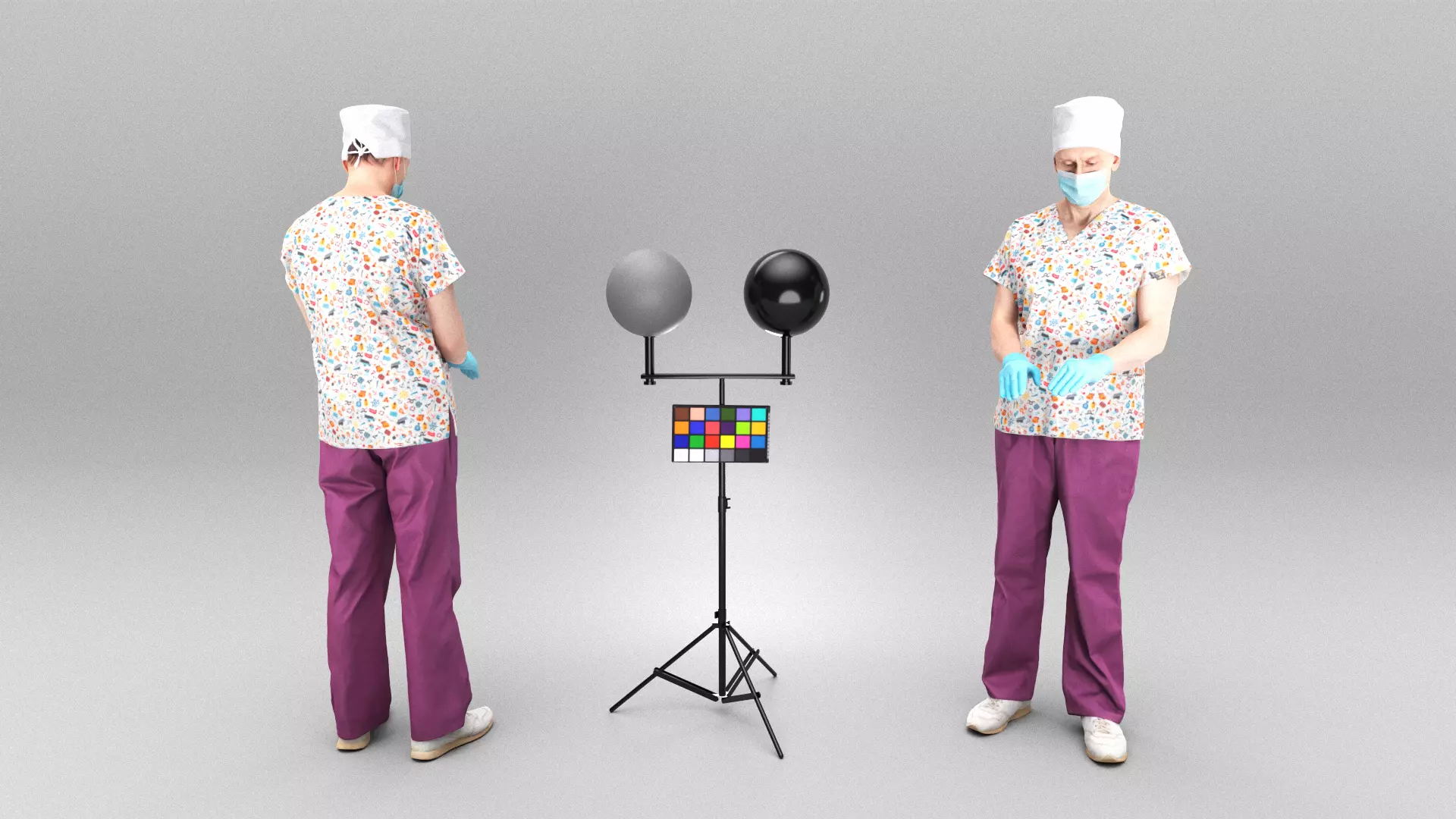 Male doctor performing surgical procedure 399 Low-poly 3D model
