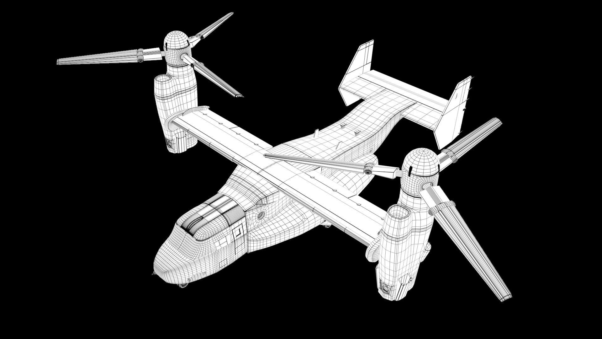 MV22 Marine High Quality 3D model_5