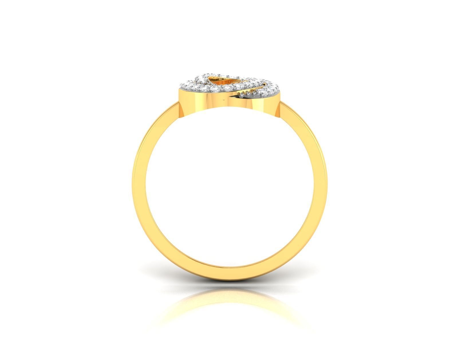 Diamond Ring For Women 3d Print Model 3D print model_6