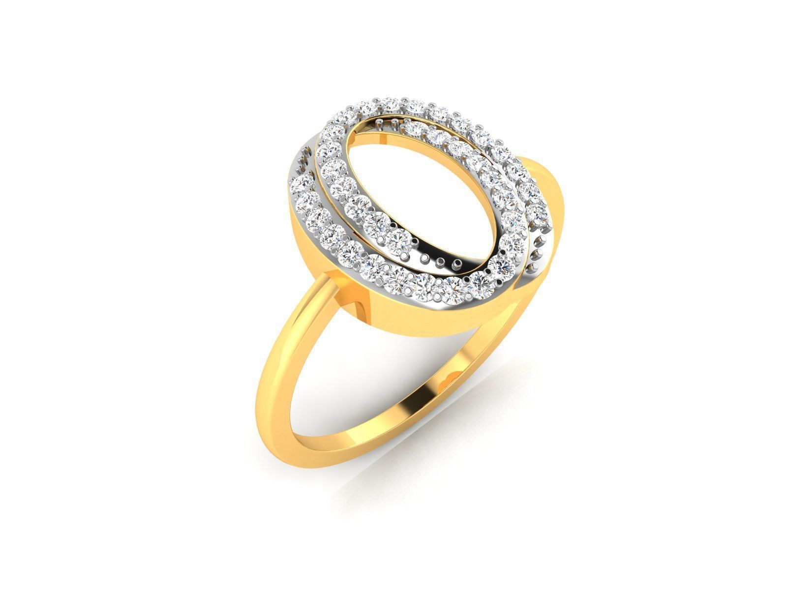 Diamond Ring For Women 3d Print Model 3D print model_2