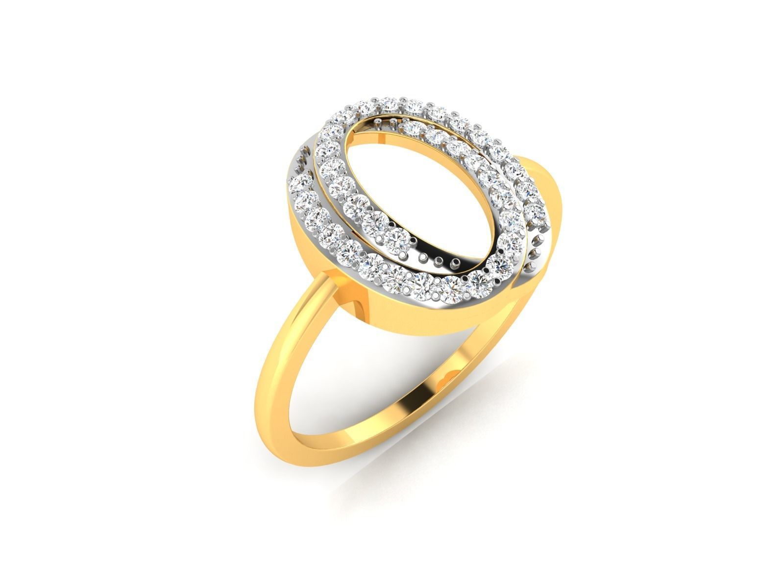 Diamond Ring For Women 3d Print Model 3D print model_4