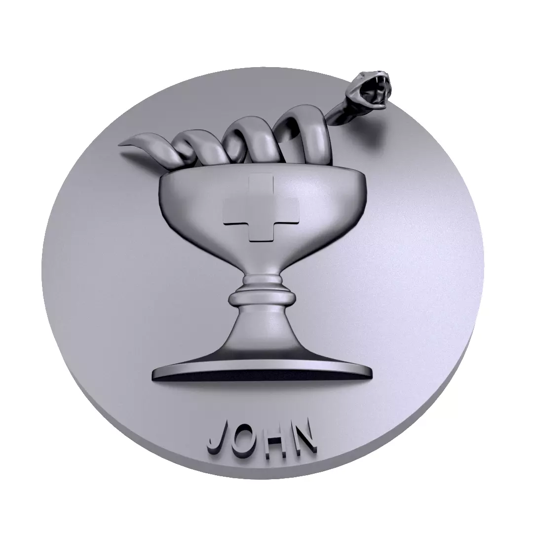 Symbols of the Apostles - JOHN 3D model