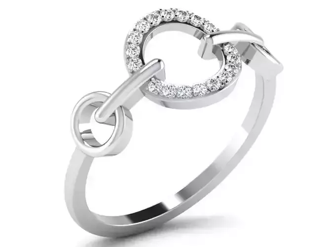 Diamond Ring For Women 3d Print Model 3D print model