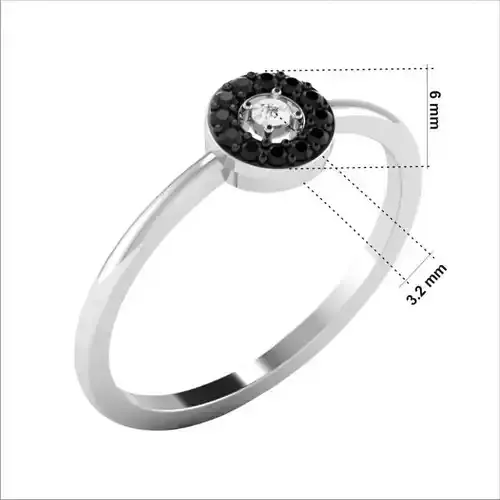 Diamond Ring For Women 3d Print Model 3D print model