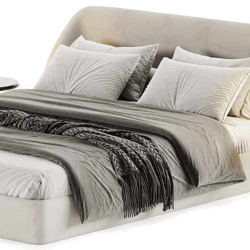 Bona Platform Bed Frame 3D model 3