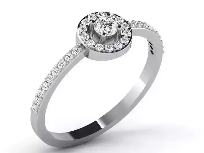 Diamond Ring For Women 3d Print Model 3D print model
