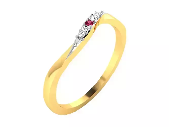 Diamond Ring For Women 3d Print Model 3D print model