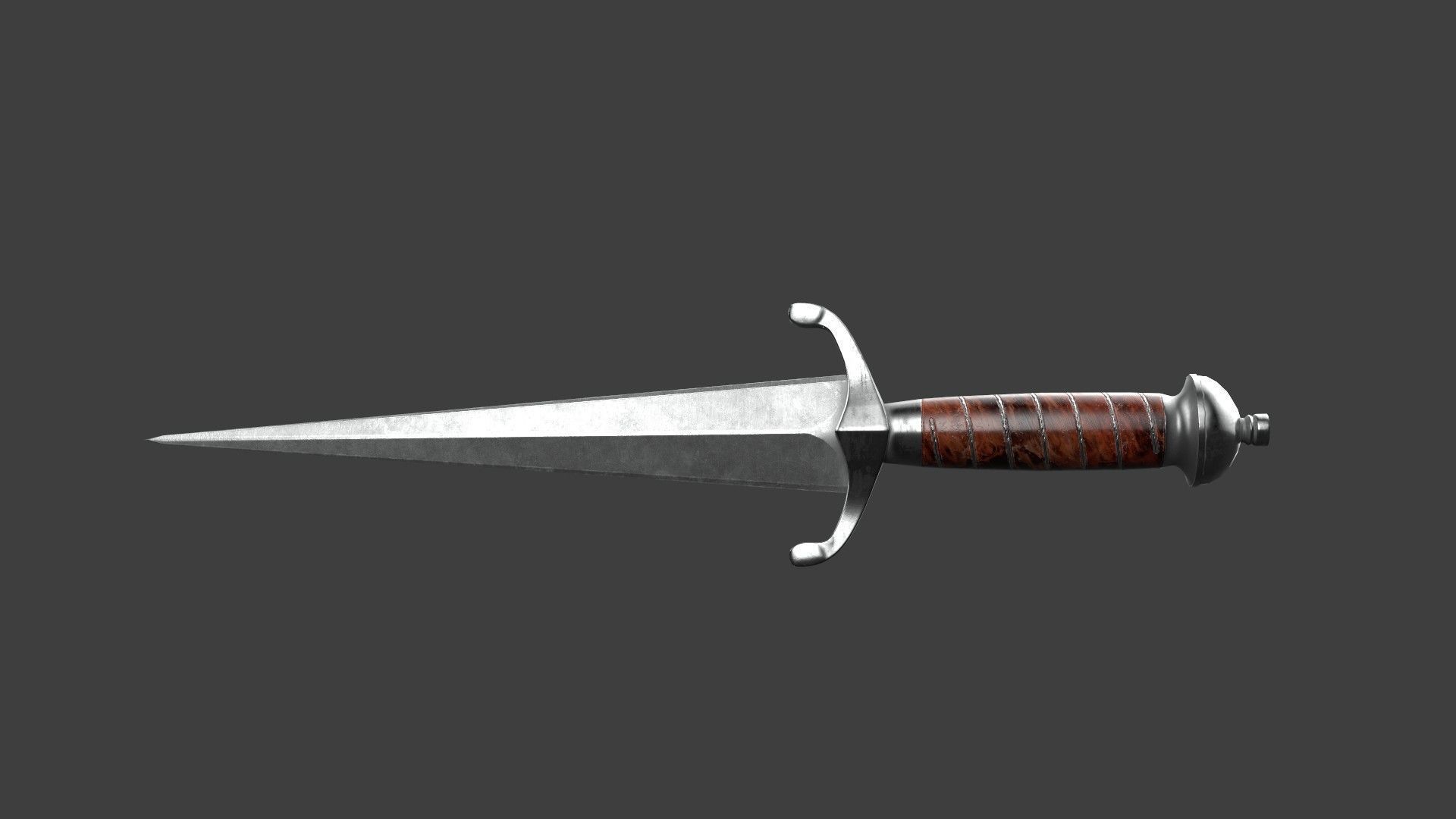 V for Vendetta Guy Fawkes Knife Low-poly 3D model_11