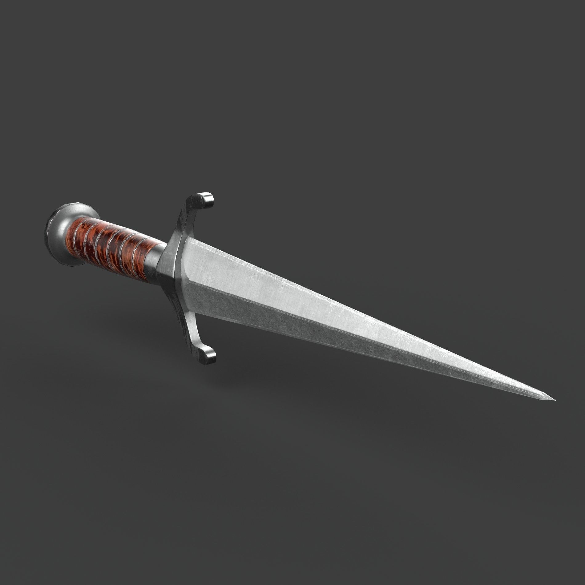 V for Vendetta Guy Fawkes Knife Low-poly 3D model_2