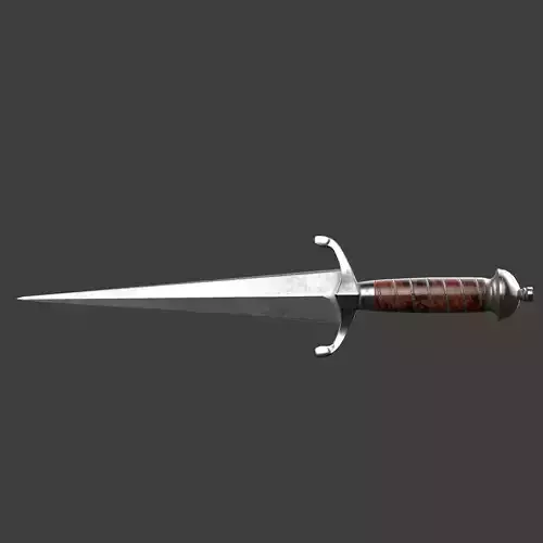 V for Vendetta Guy Fawkes Knife Low-poly 3D model