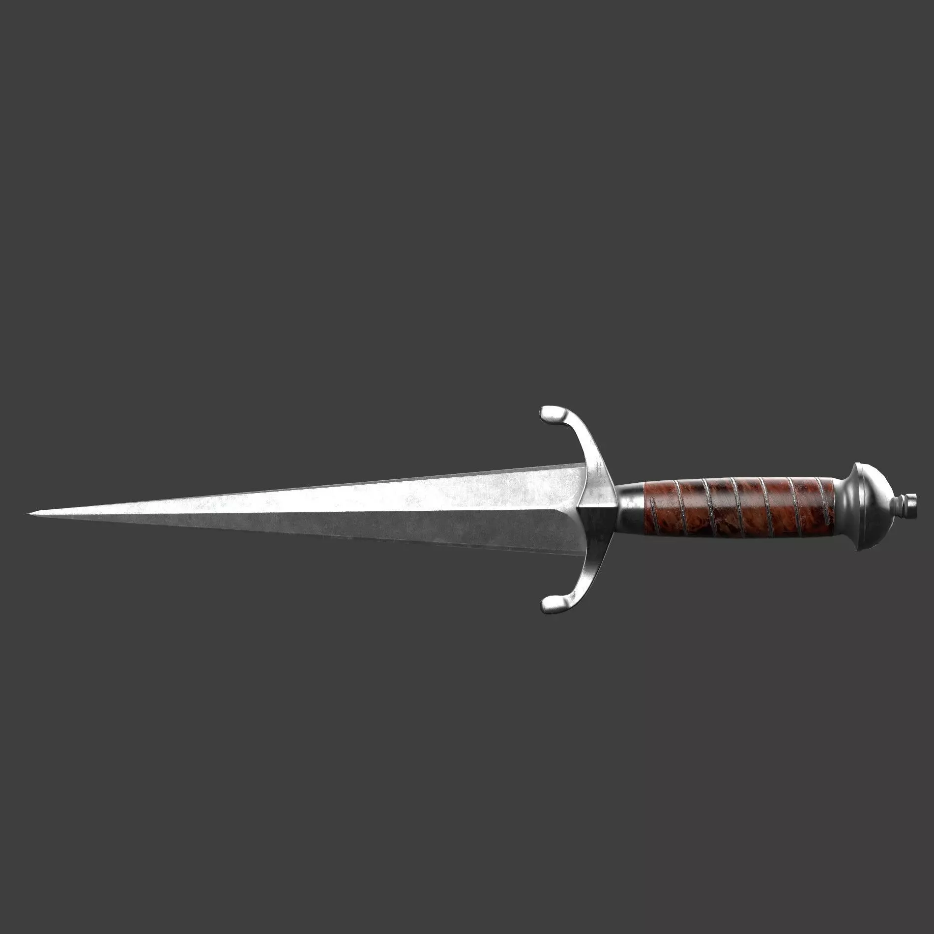 V for Vendetta Guy Fawkes Knife Low-poly 3D model_0