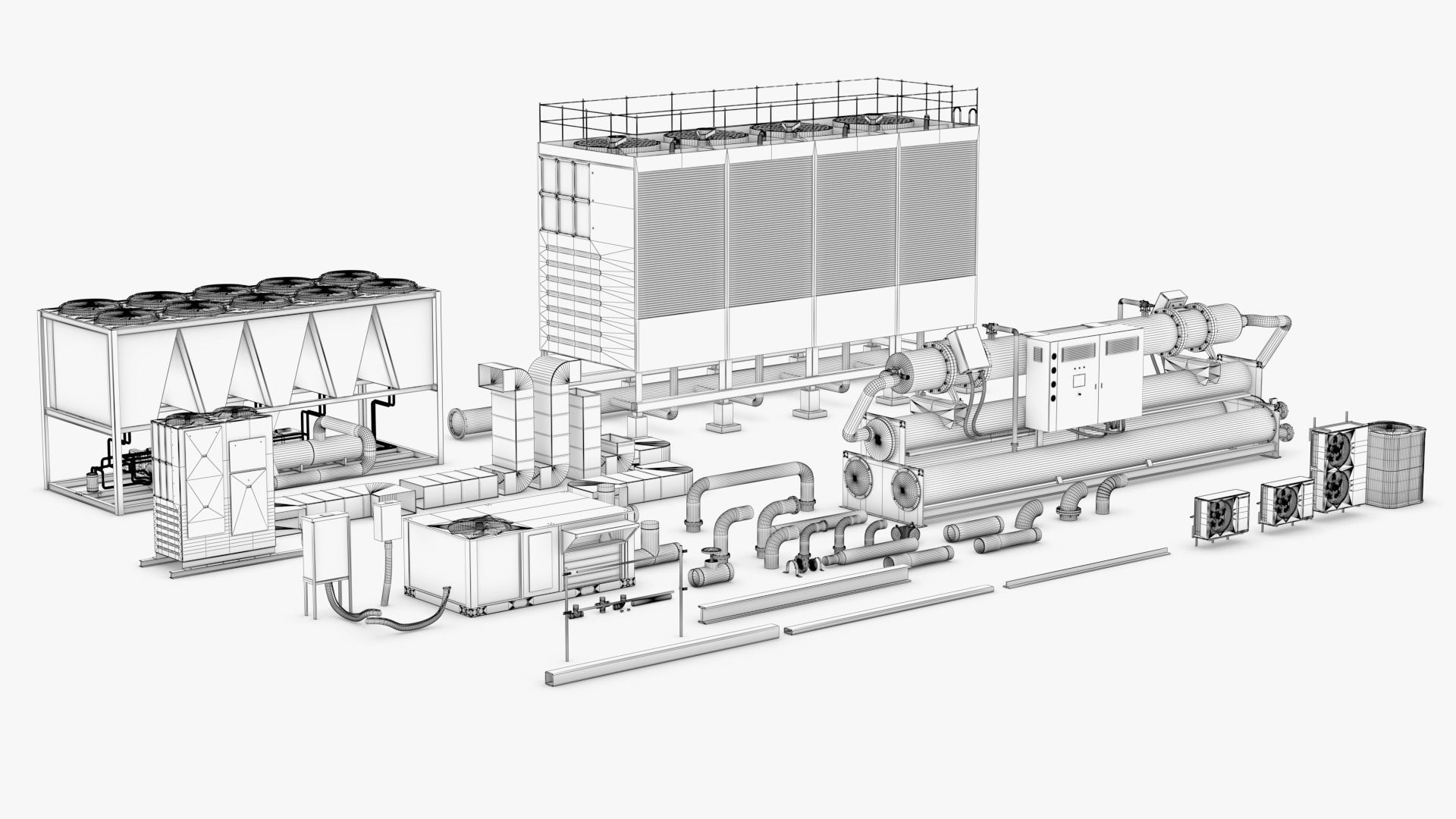 Air Conditioner Set 01 3D Model Collection_22