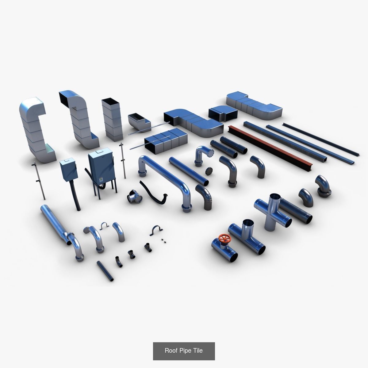 Air Conditioner Set 01 3D Model Collection_21