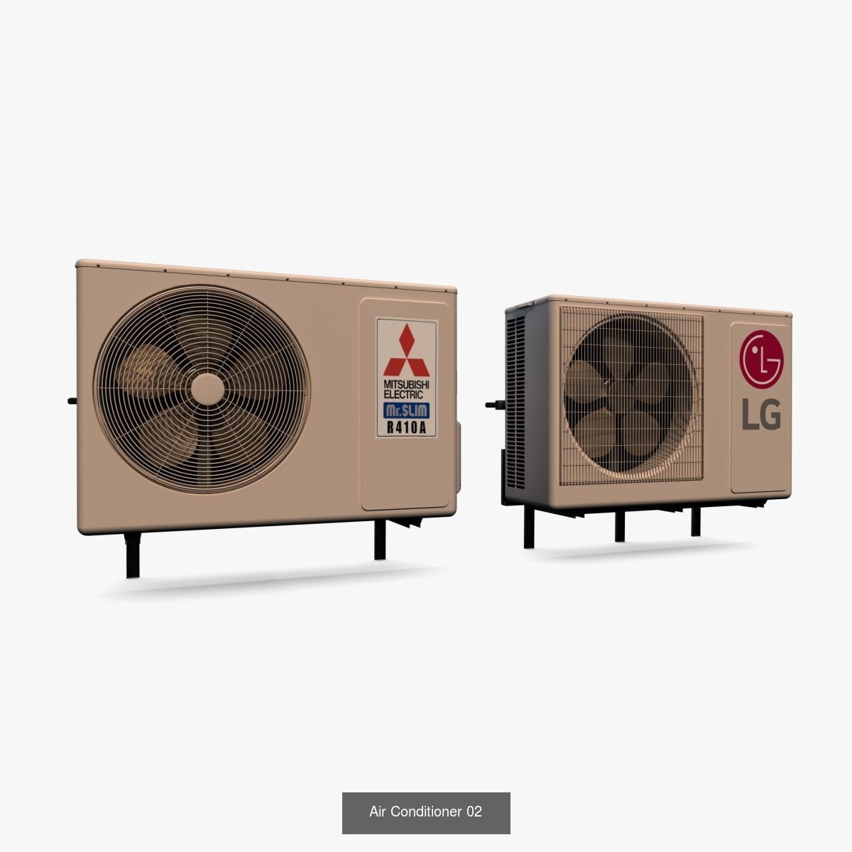Air Conditioner Set 01 3D Model Collection_14