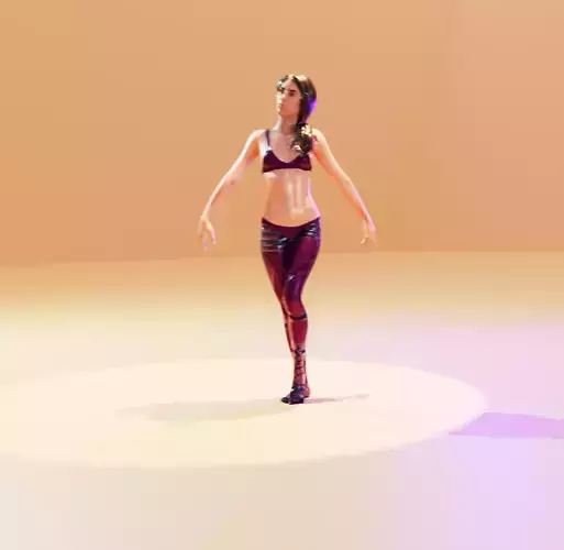 full rigged girl model  3D model