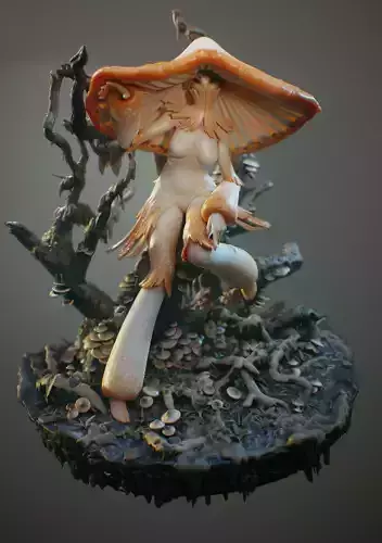 Mushroom Girl 3D print model