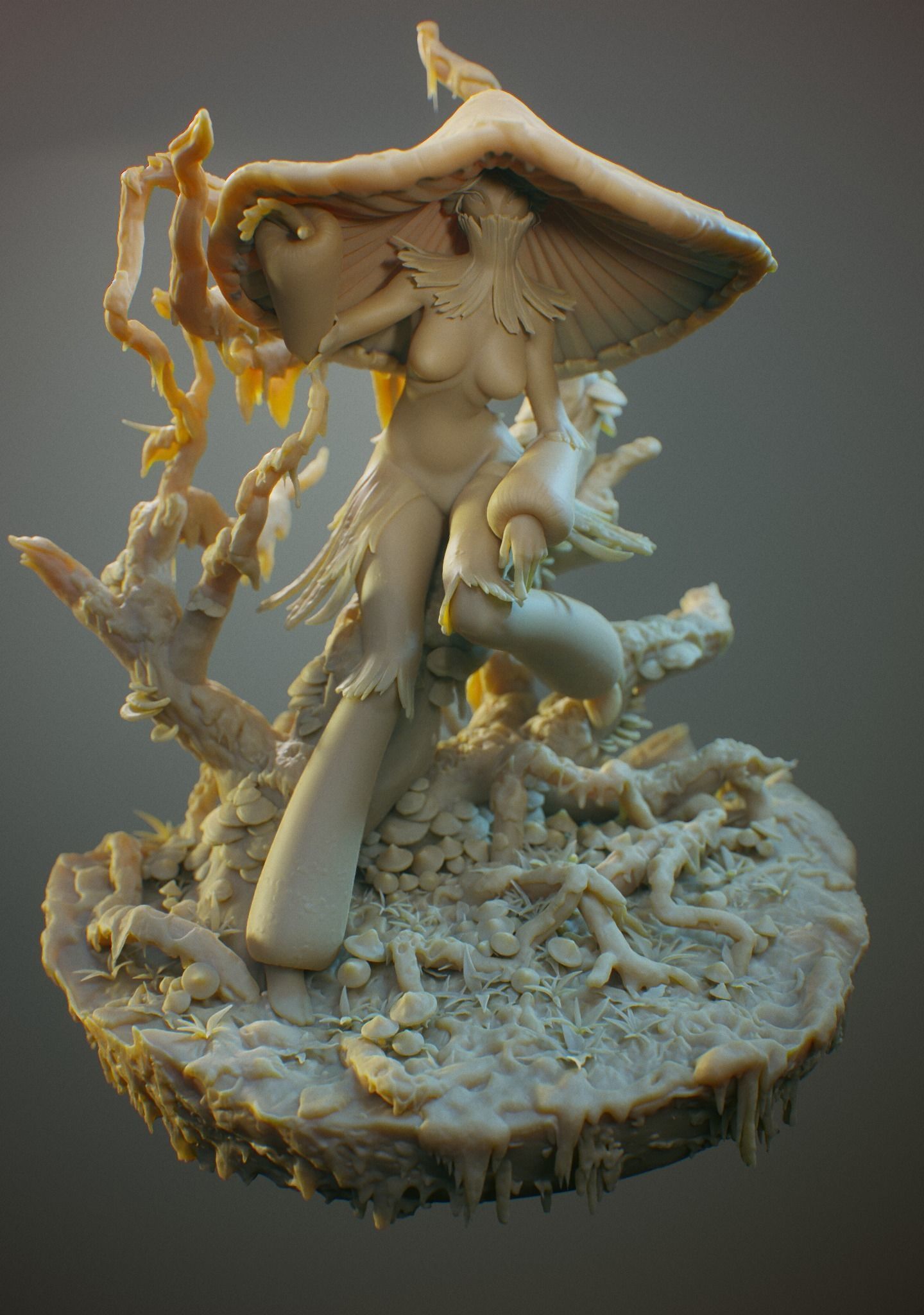 Mushroom Girl 3D print model_6