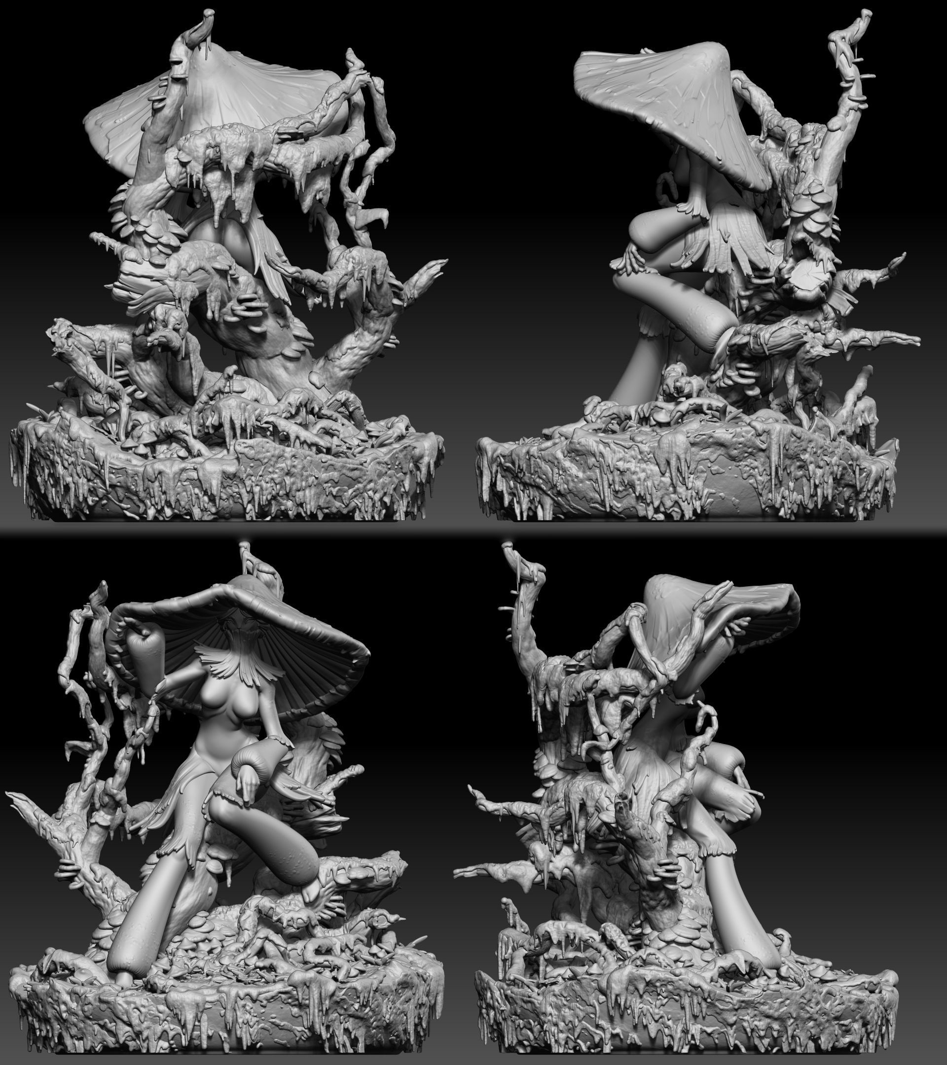 Mushroom Girl 3D print model_7