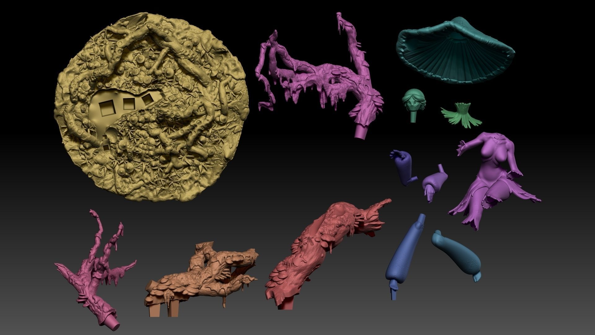 Mushroom Girl 3D print model_8