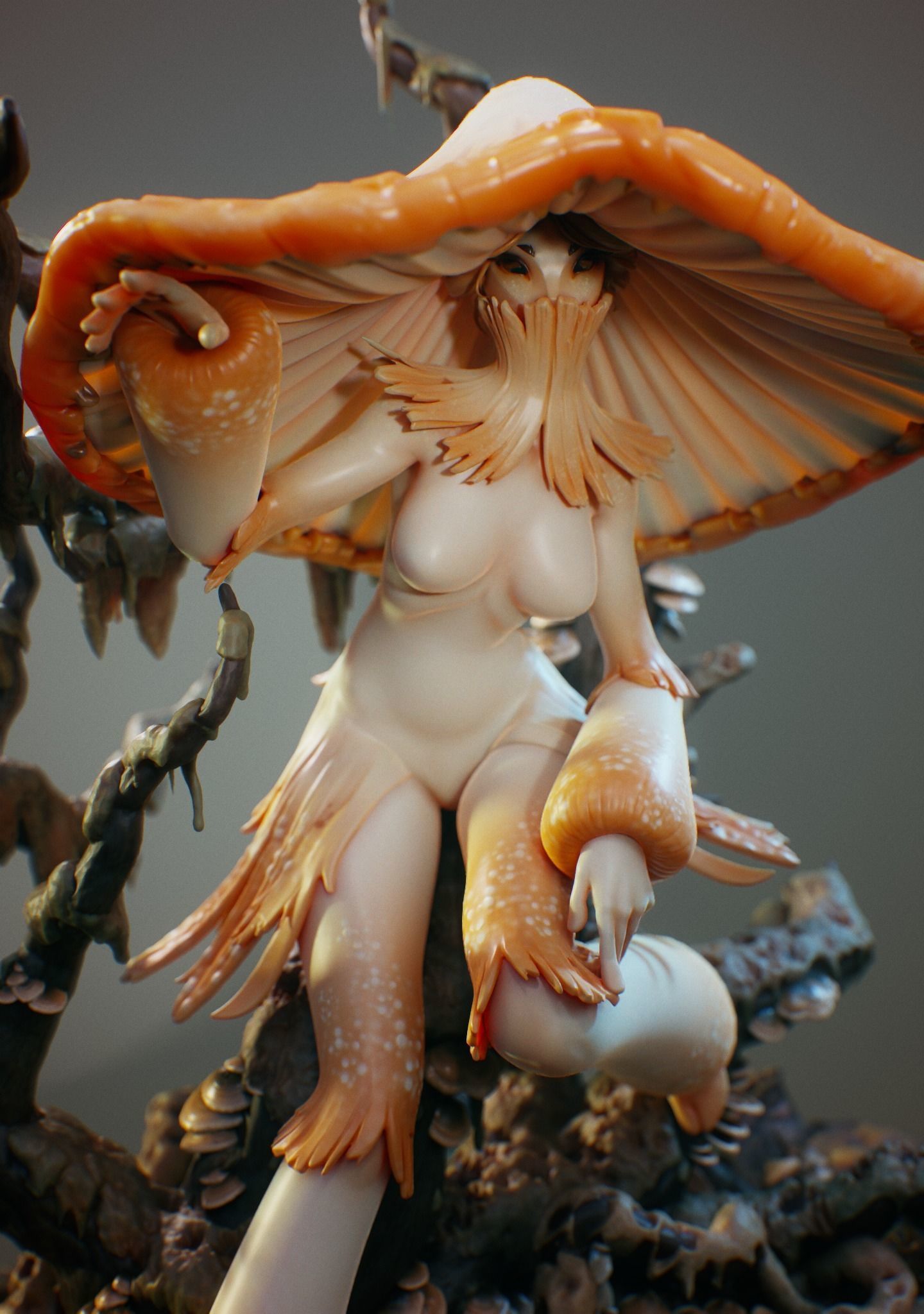Mushroom Girl 3D print model_3