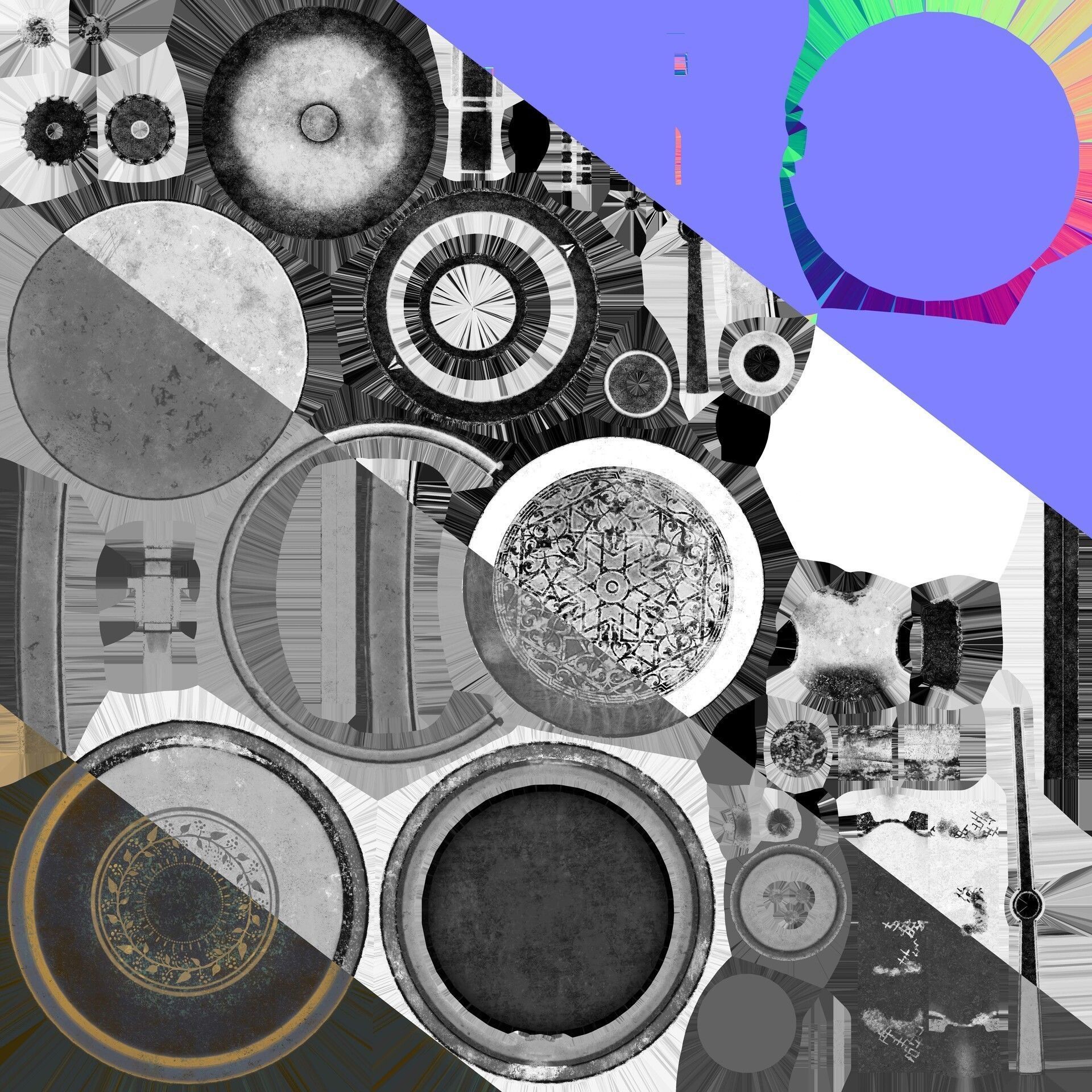 Compass Low-poly 3D model_7