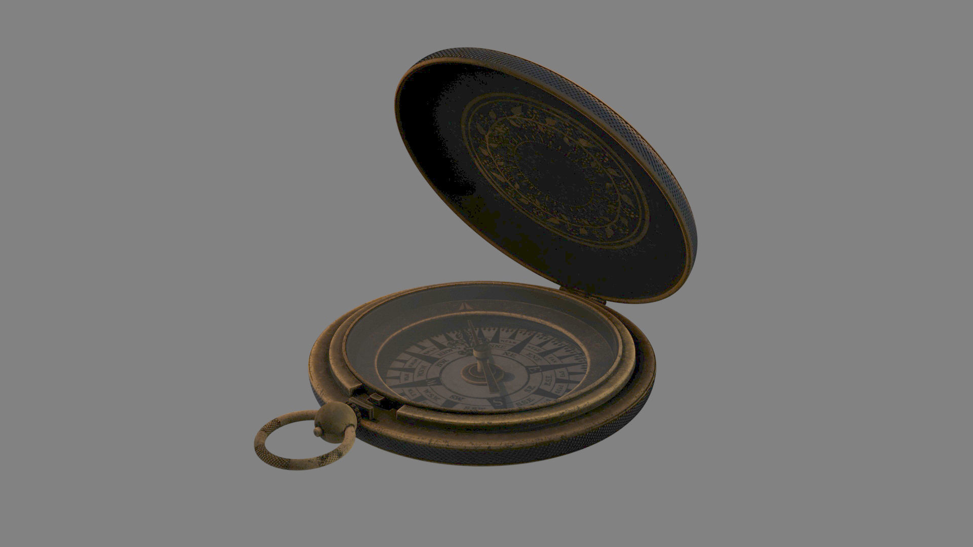Compass Low-poly 3D model_4