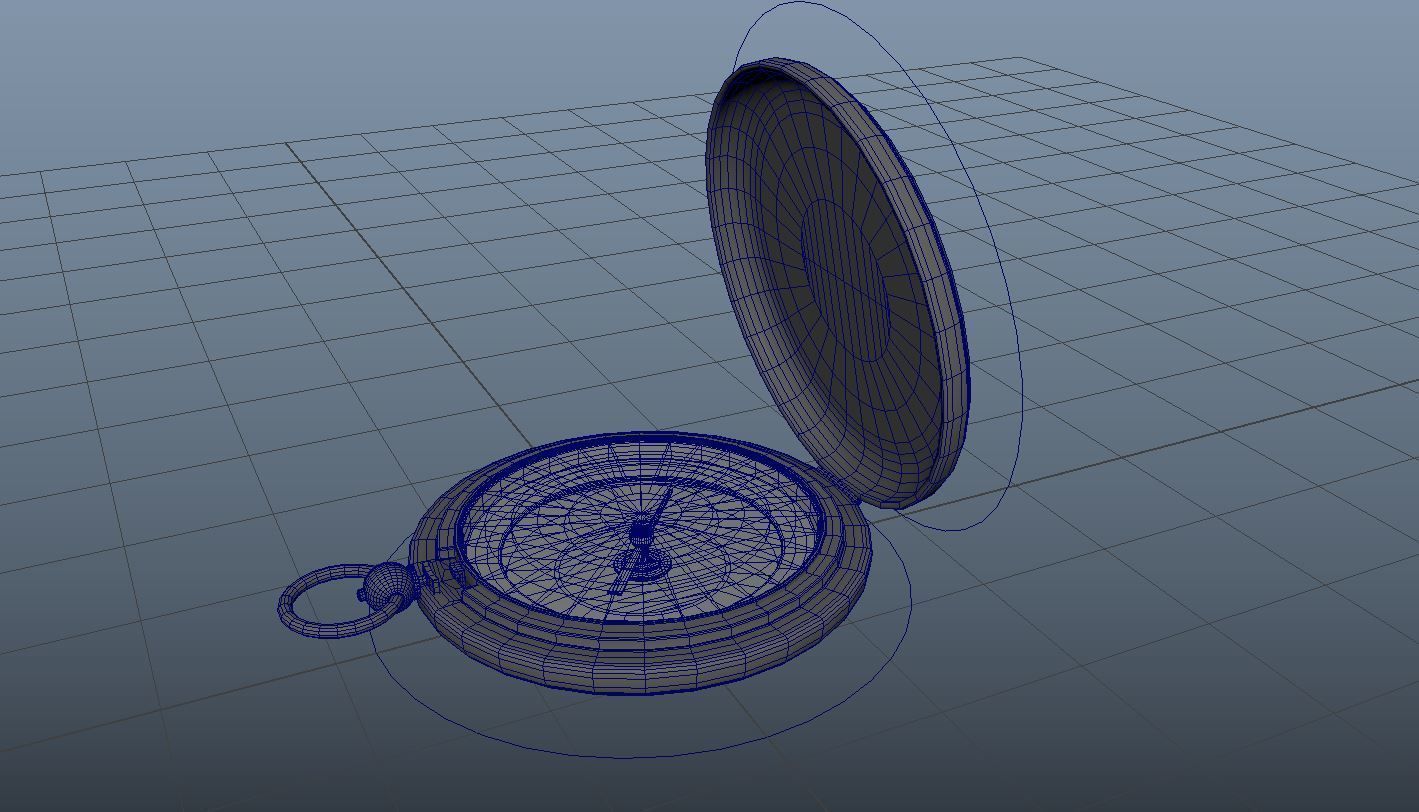 Compass Low-poly 3D model_6
